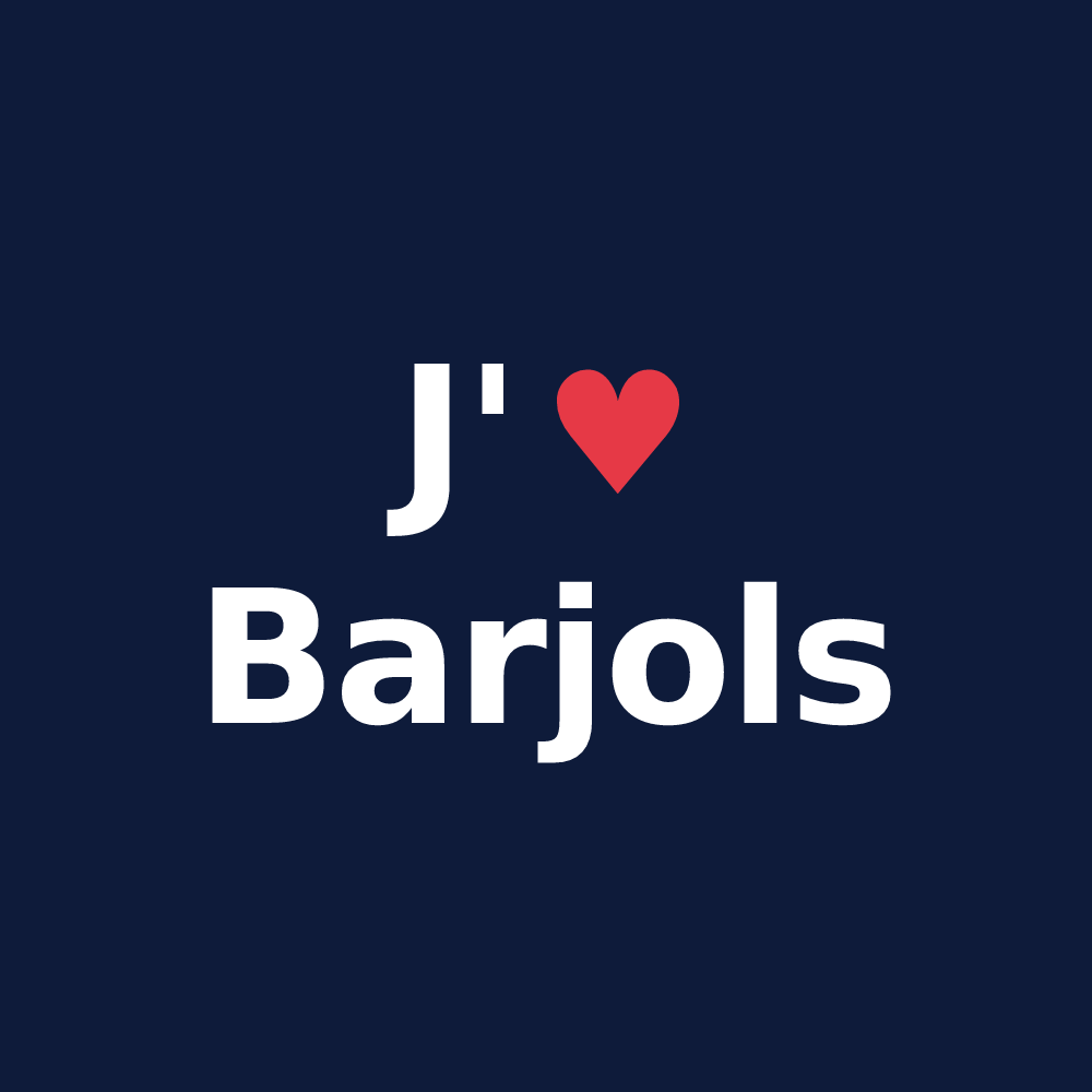 T-shirt personnalisé Barjols — design J'aime Barjols