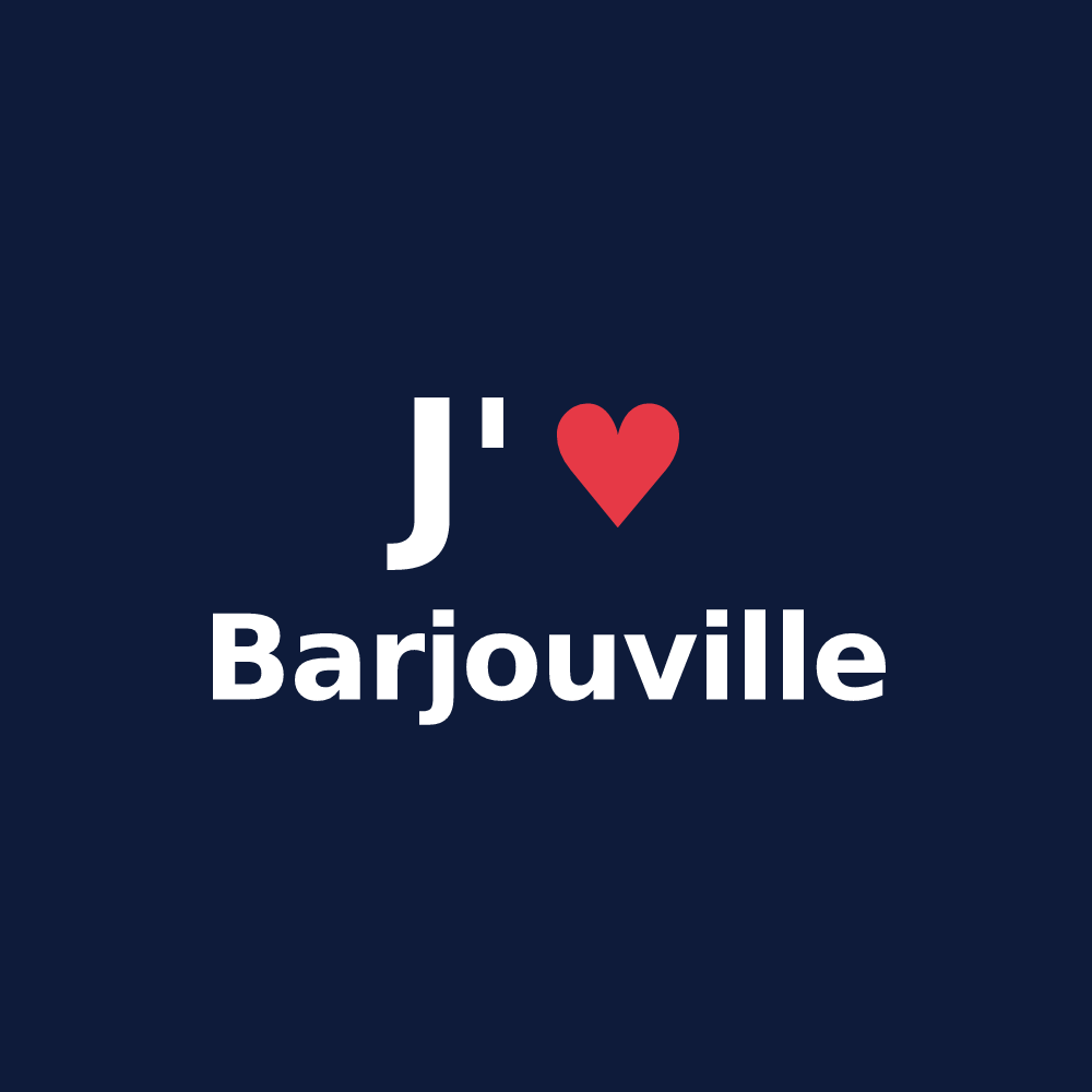 T-shirt personnalisé Barjouville — design J'aime Barjouville