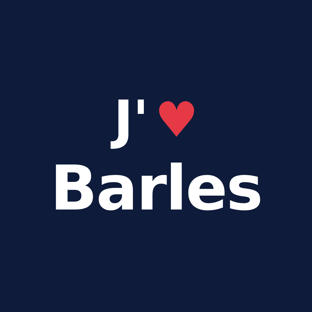 T-shirt personnalisé Barles — design J'aime Barles