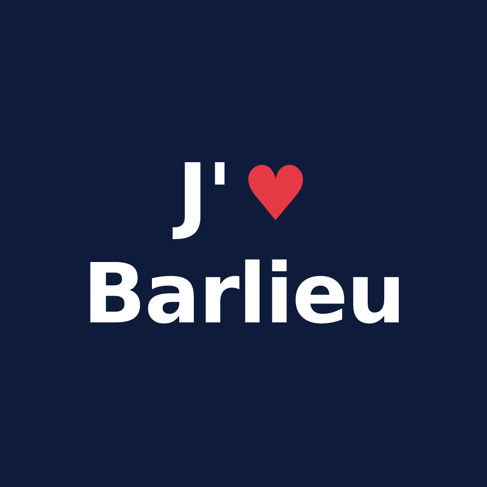 T-shirt personnalisé Barlieu — design J'aime Barlieu