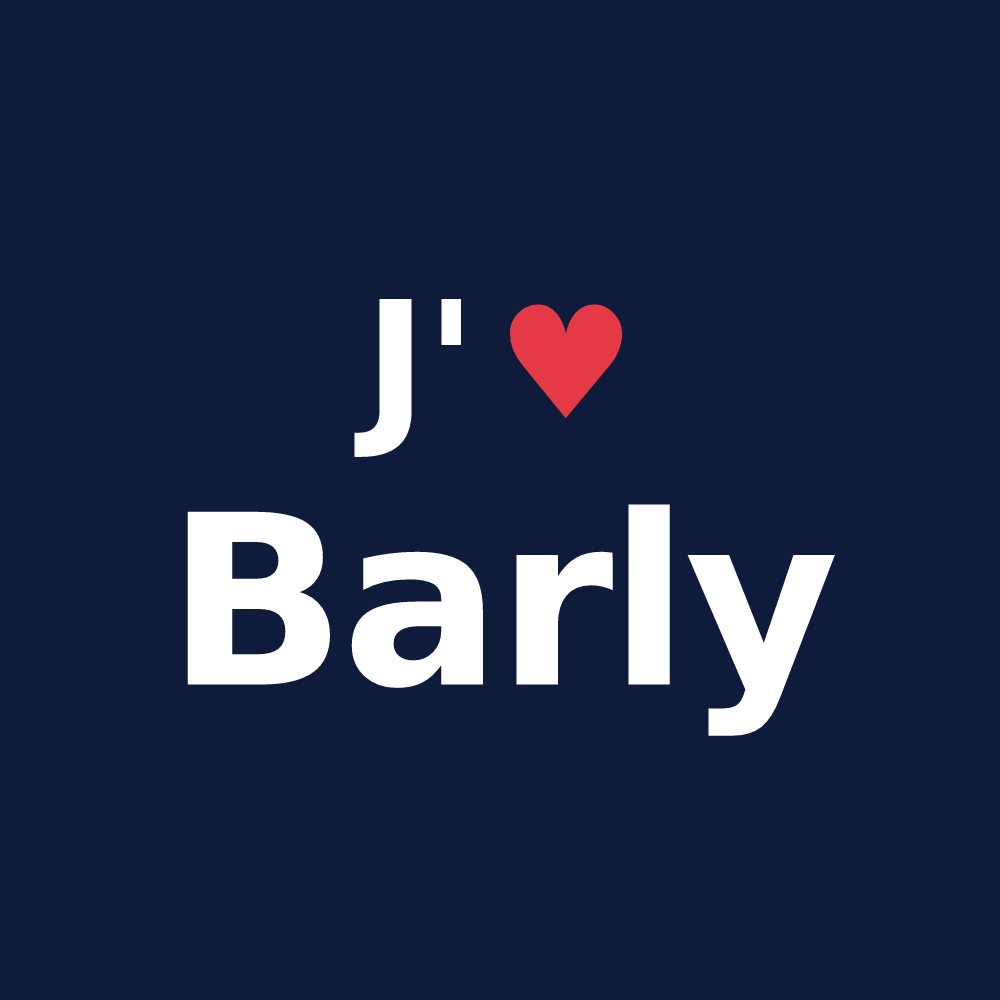 T-shirt personnalisé Barly — design J'aime Barly