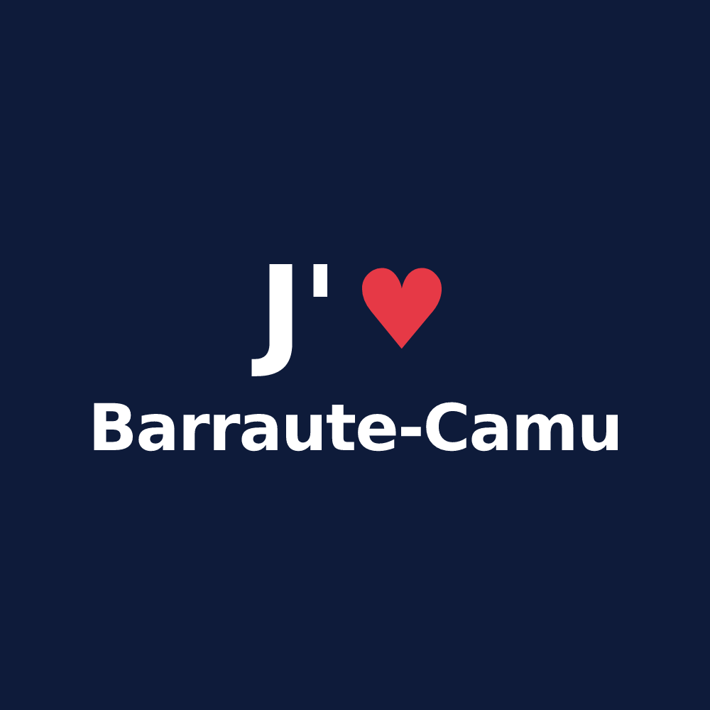 T-shirt personnalisé Barraute-Camu — design J'aime Barraute-Camu