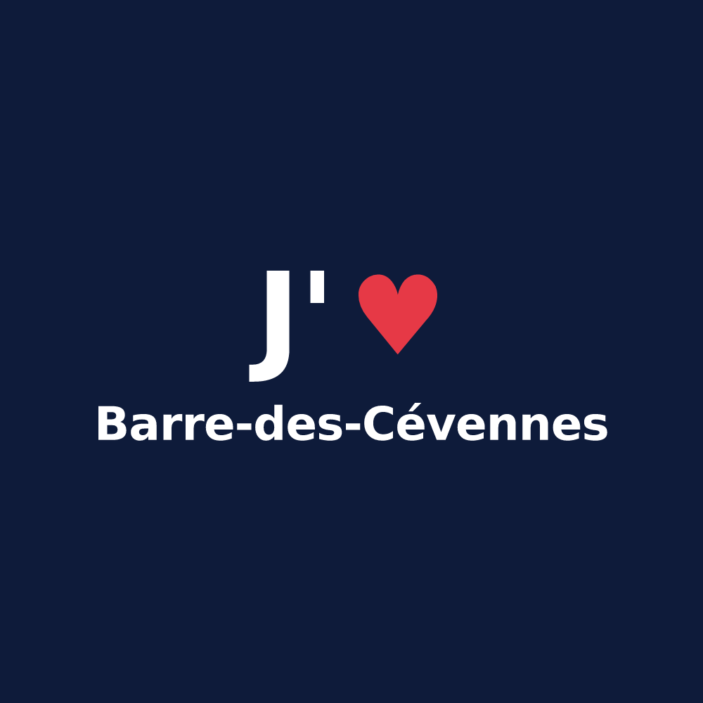 T-shirt personnalisé Barre-des-Cévennes — design J'aime Barre-des-Cévennes