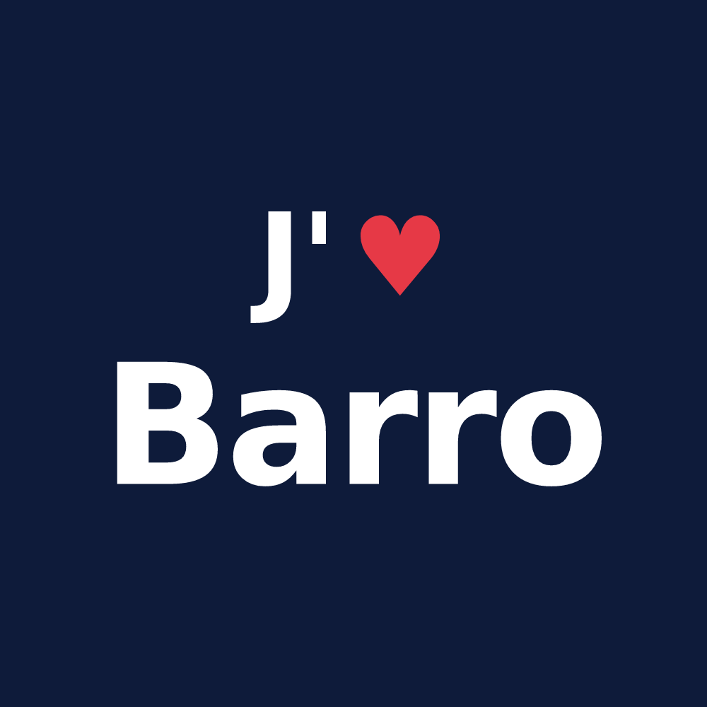 T-shirt personnalisé Barro — design J'aime Barro