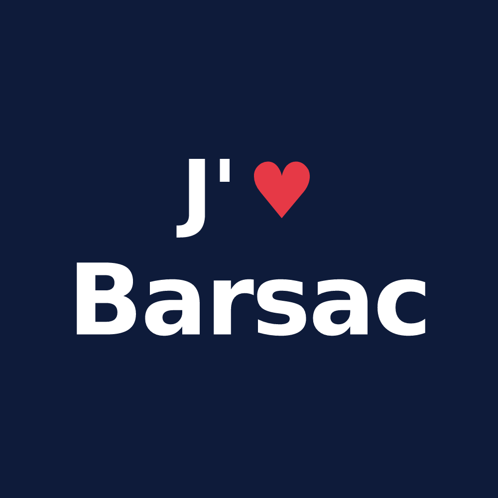 T-shirt personnalisé Barsac — design J'aime Barsac