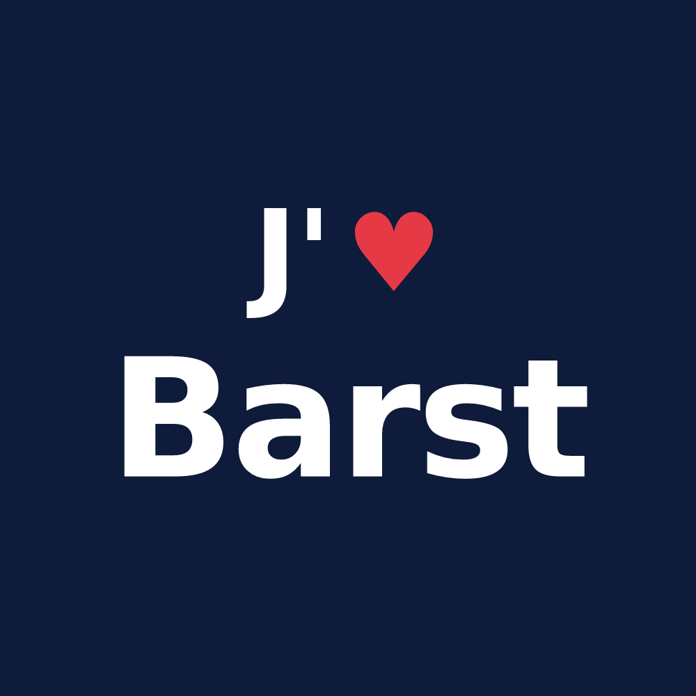 T-shirt personnalisé Barst — design J'aime Barst