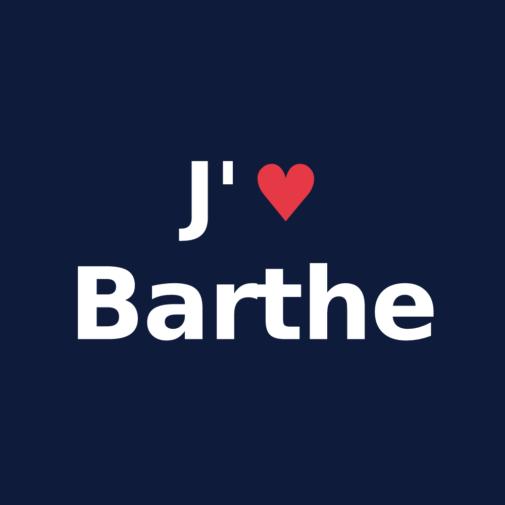 T-shirt personnalisé Barthe — design J'aime Barthe