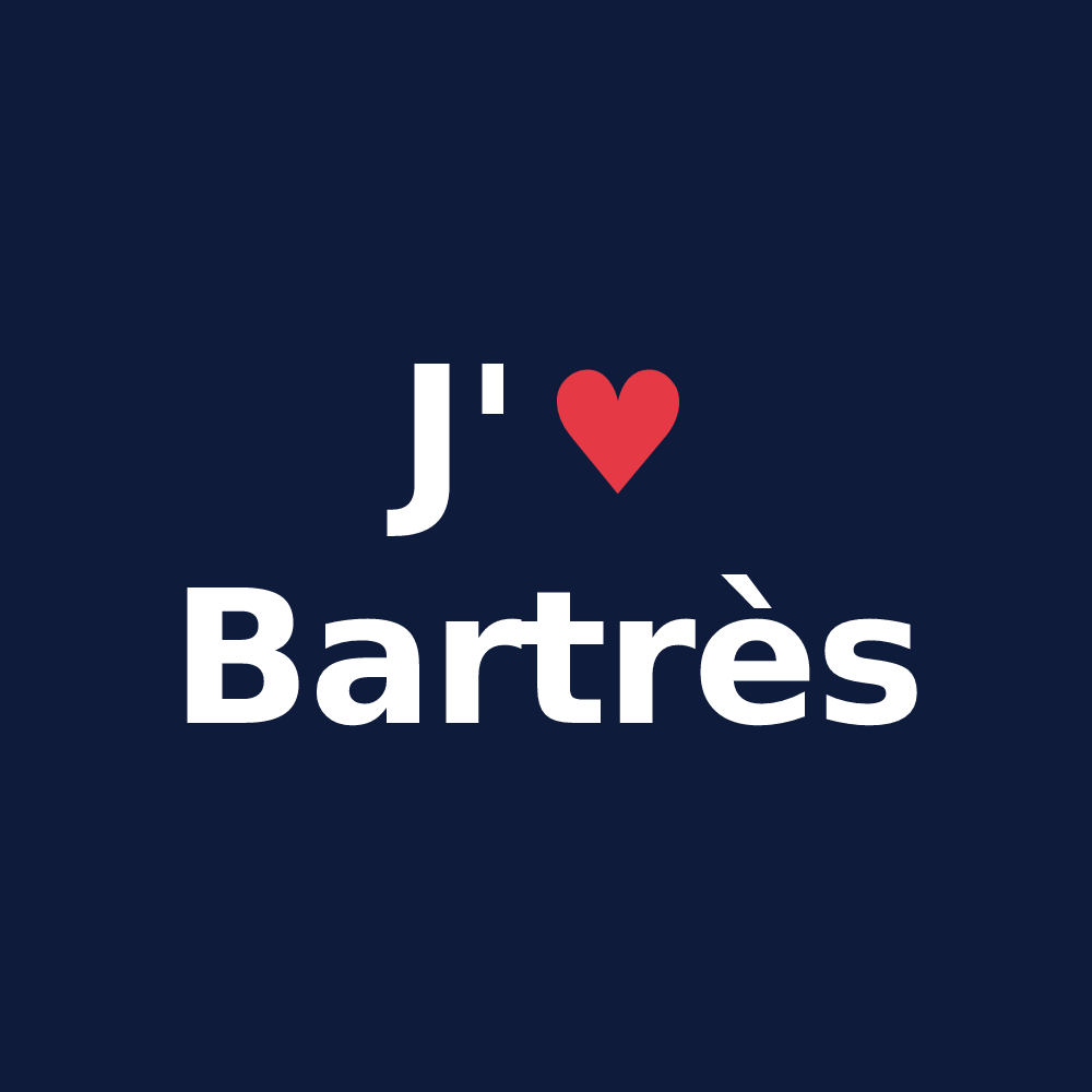 T-shirt personnalisé Bartrès — design J'aime Bartrès