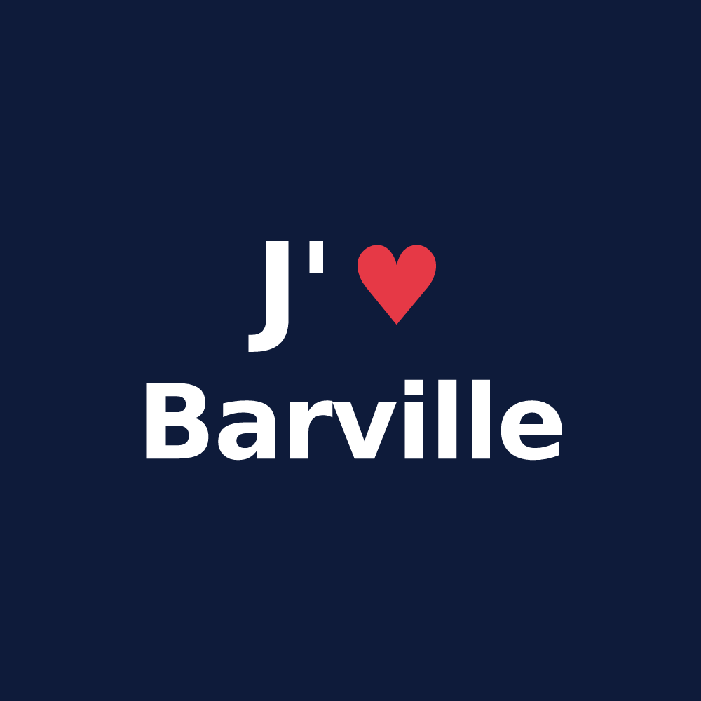 T-shirt personnalisé Barville — design J'aime Barville