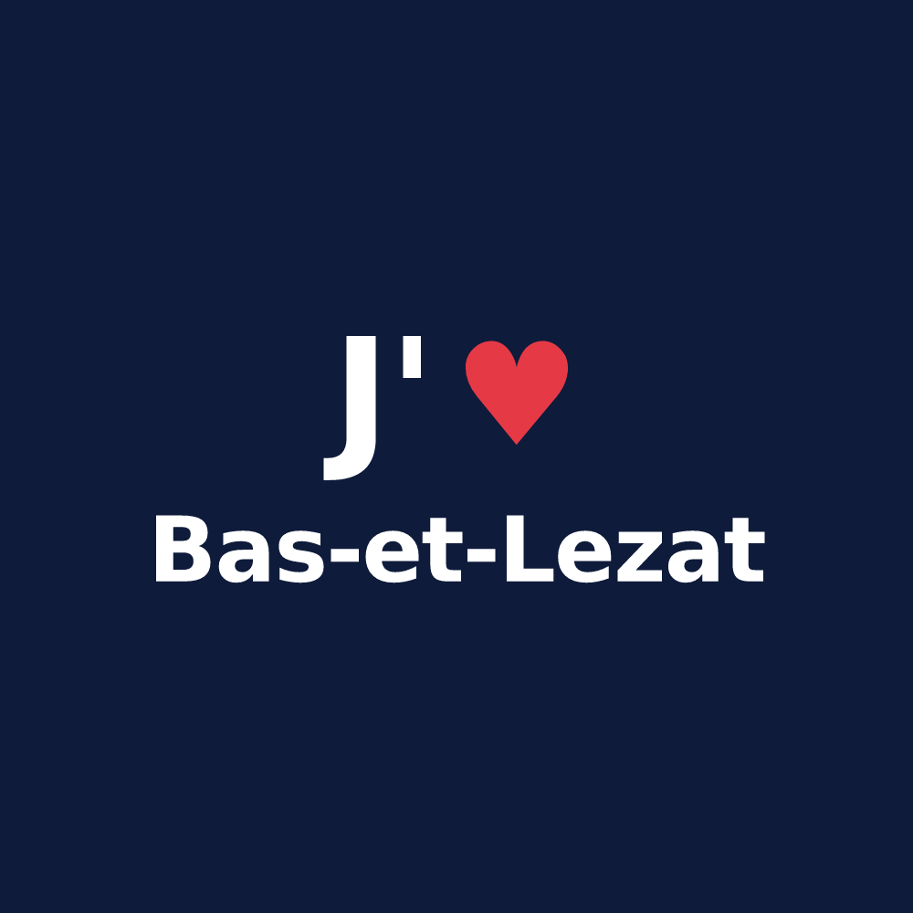 T-shirt personnalisé Bas-et-Lezat — design J'aime Bas-et-Lezat