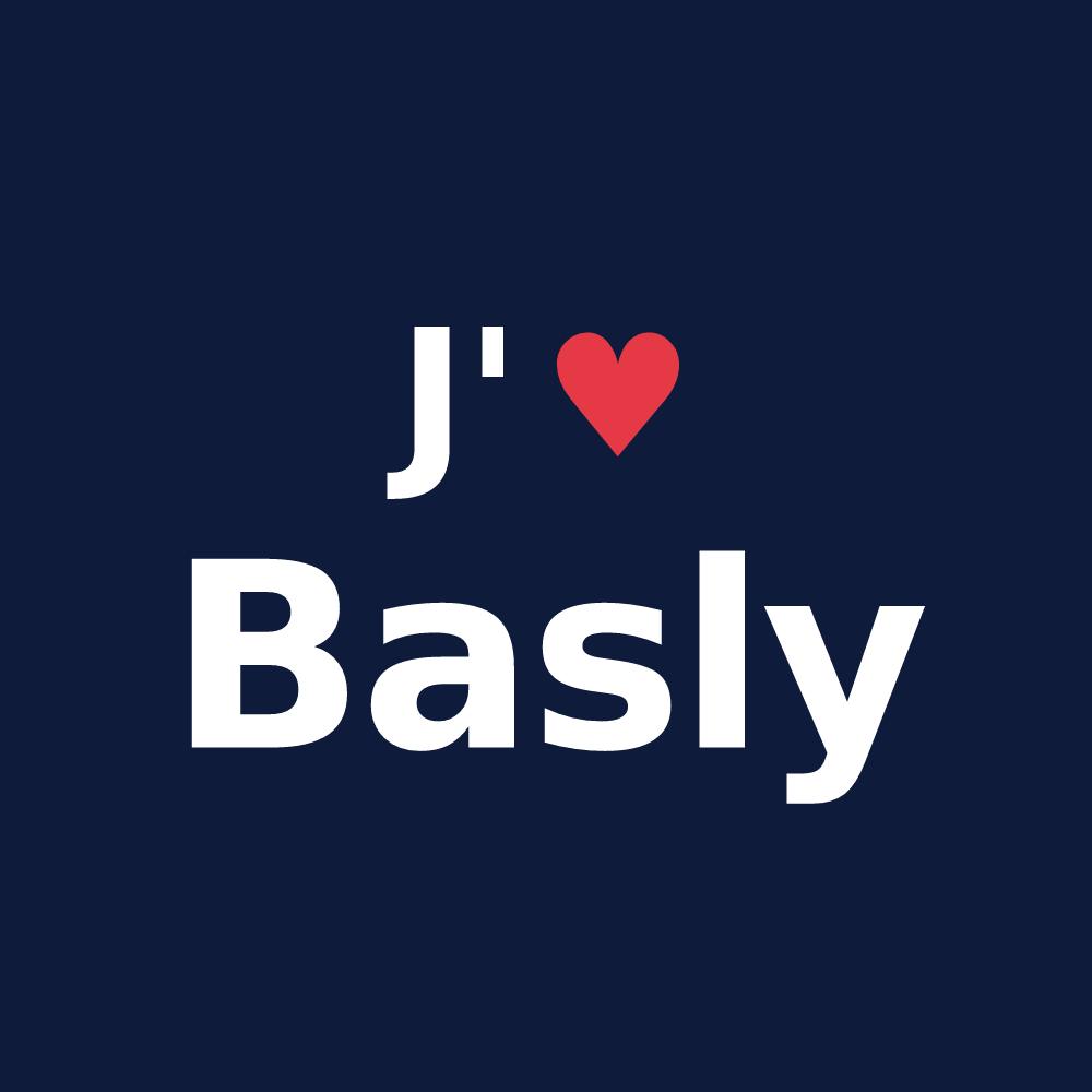 T-shirt personnalisé Basly — design J'aime Basly