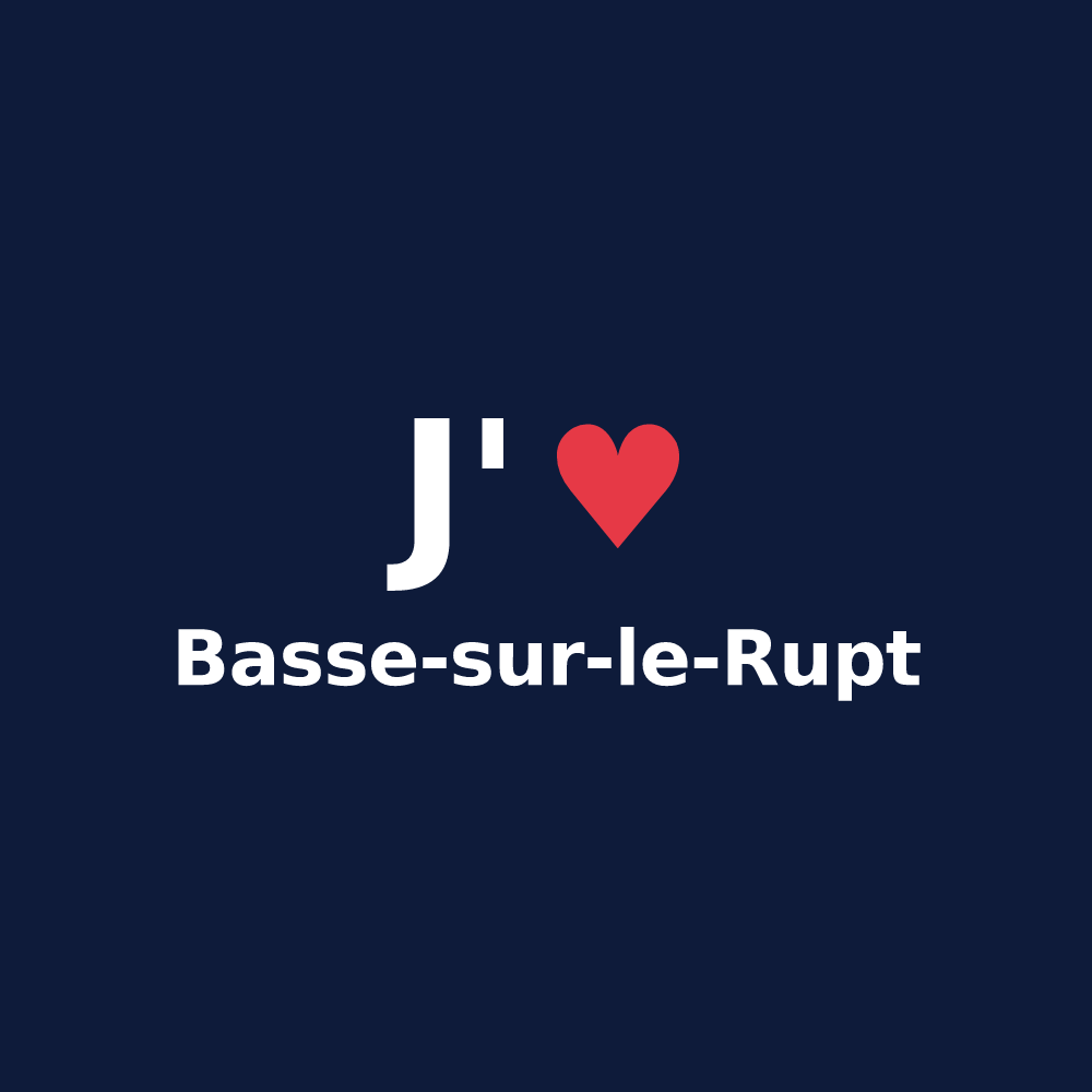 T-shirt personnalisé Basse-sur-le-Rupt — design J'aime Basse-sur-le-Rupt