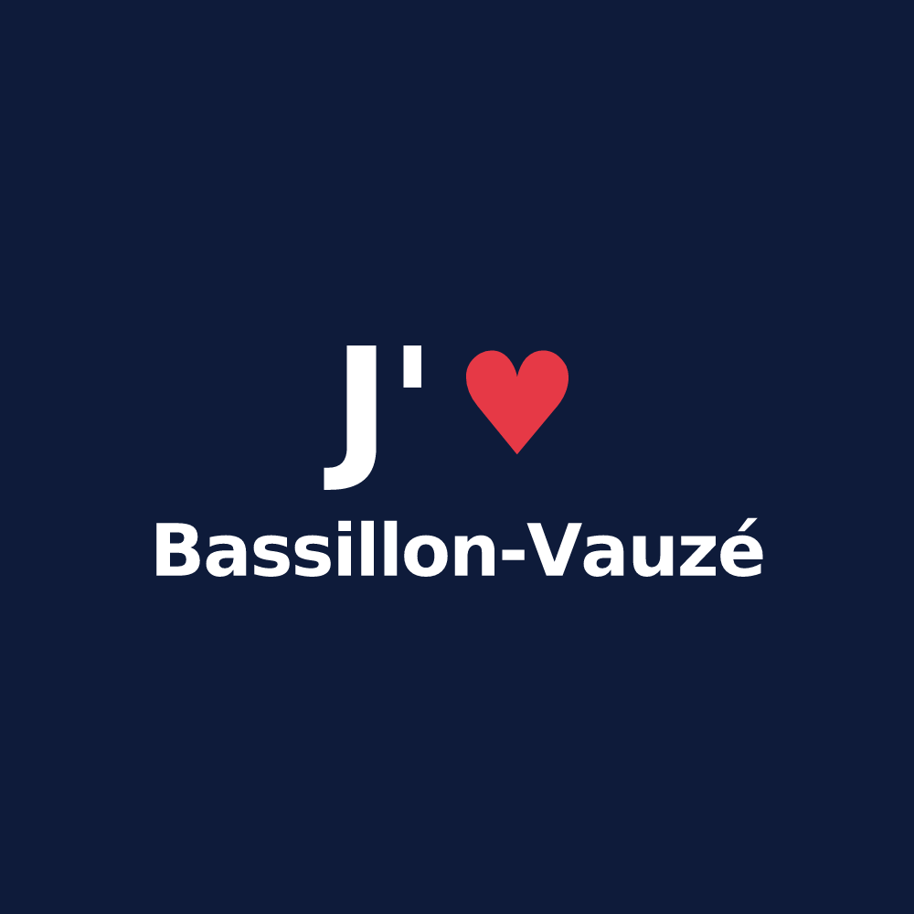 T-shirt personnalisé Bassillon-Vauzé — design J'aime Bassillon-Vauzé