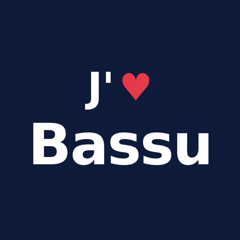 T-shirt personnalisé Bassu — design J'aime Bassu