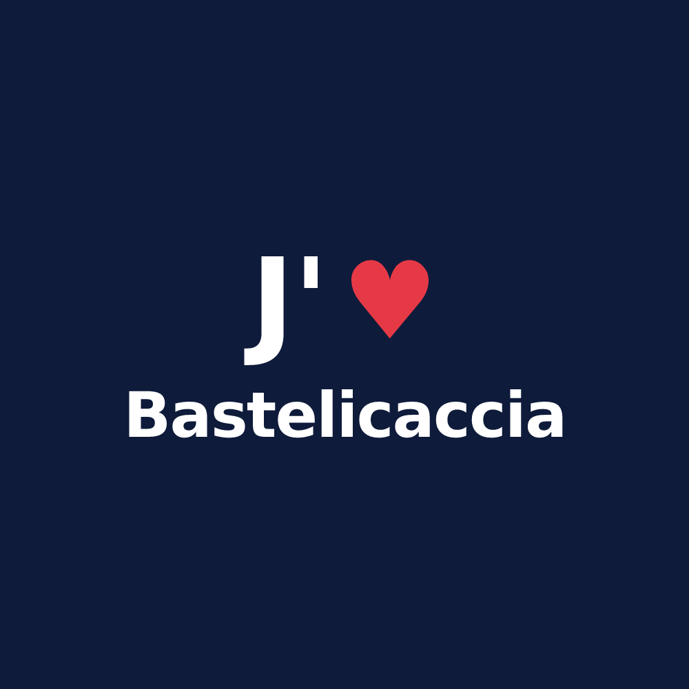 T-shirt personnalisé Bastelicaccia — design J'aime Bastelicaccia