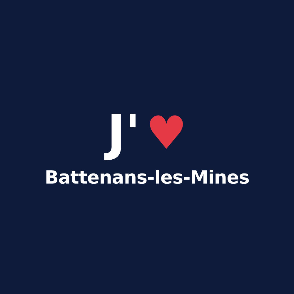 T-shirt personnalisé Battenans-les-Mines — design J'aime Battenans-les-Mines