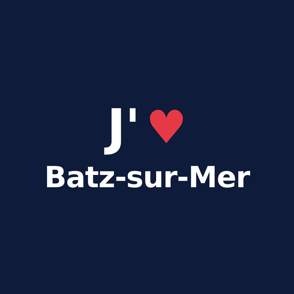 T-shirt personnalisé Batz-sur-Mer — design J'aime Batz-sur-Mer