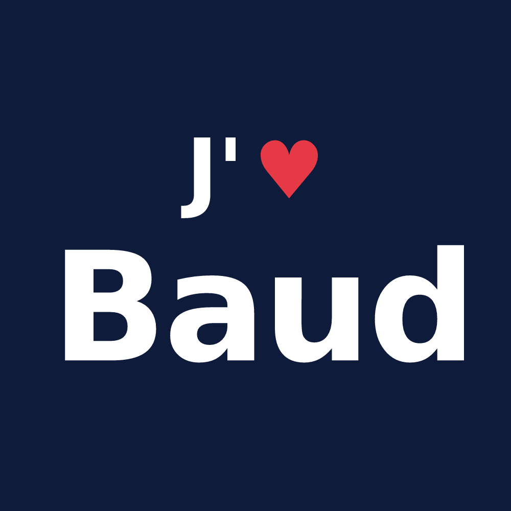 T-shirt personnalisé Baud — design J'aime Baud