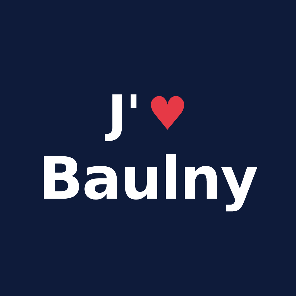 T-shirt personnalisé Baulny — design J'aime Baulny