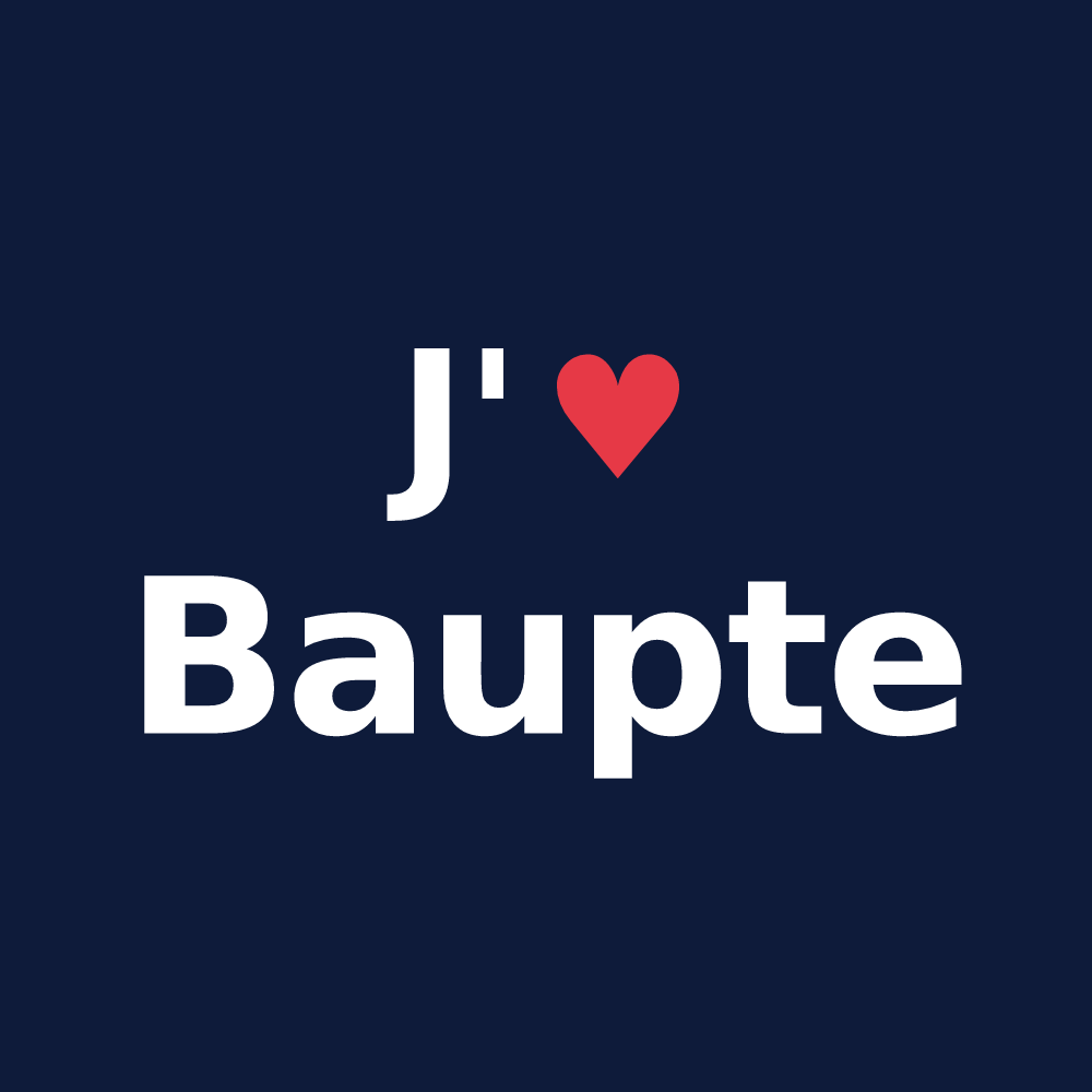 T-shirt personnalisé Baupte — design J'aime Baupte