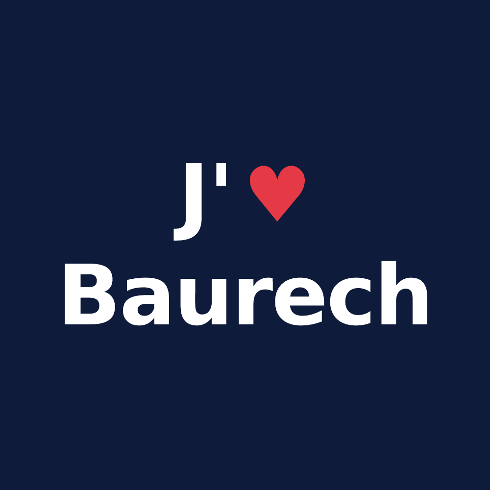 T-shirt personnalisé Baurech — design J'aime Baurech