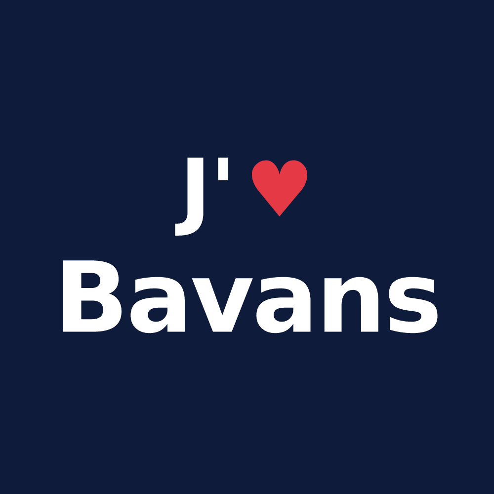T-shirt personnalisé Bavans — design J'aime Bavans