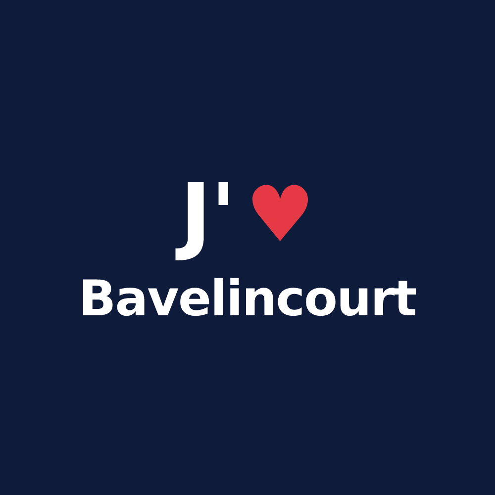 T-shirt personnalisé Bavelincourt — design J'aime Bavelincourt