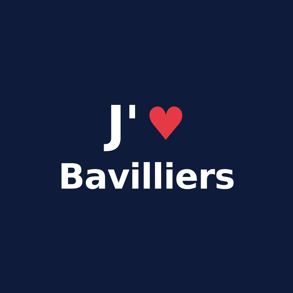 T-shirt personnalisé Bavilliers — design J'aime Bavilliers