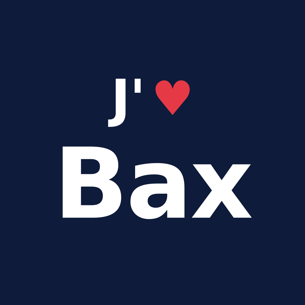 T-shirt personnalisé Bax — design J'aime Bax