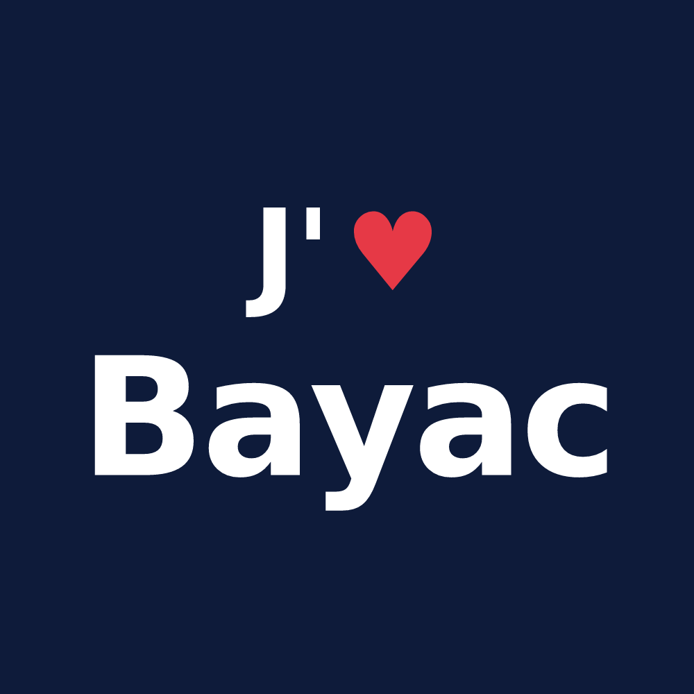 T-shirt personnalisé Bayac — design J'aime Bayac