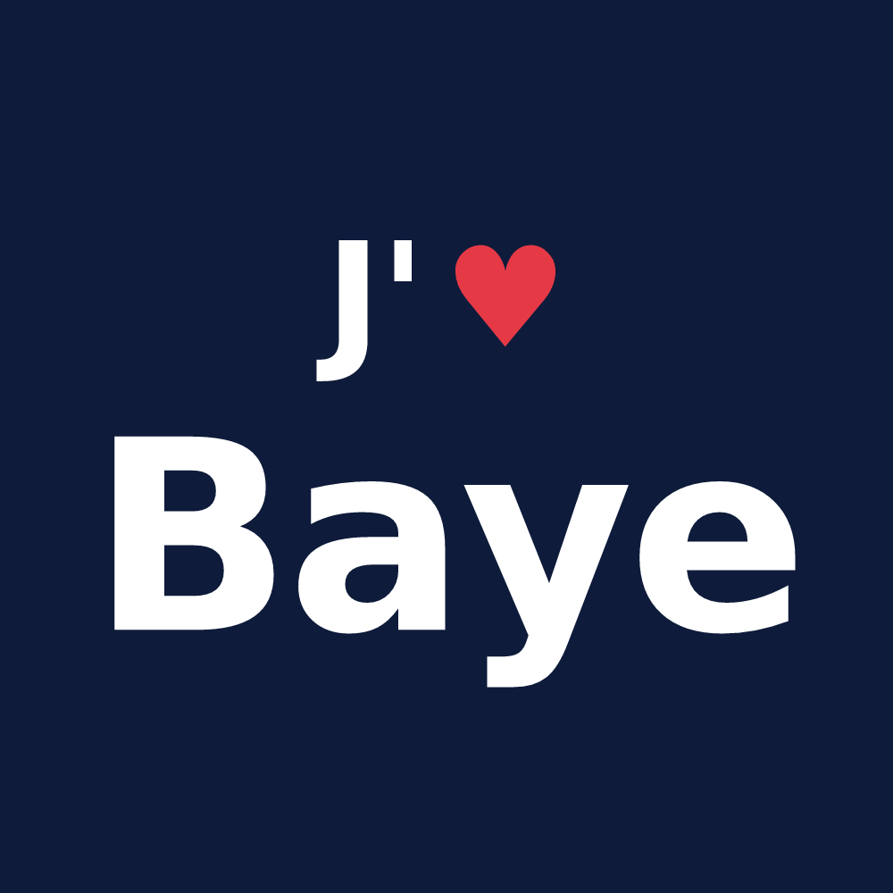 T-shirt personnalisé Baye — design J'aime Baye