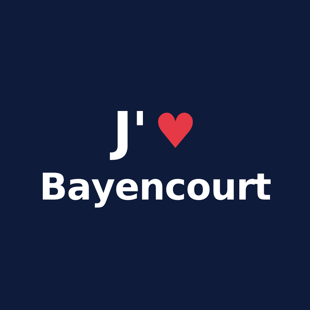 T-shirt personnalisé Bayencourt — design J'aime Bayencourt