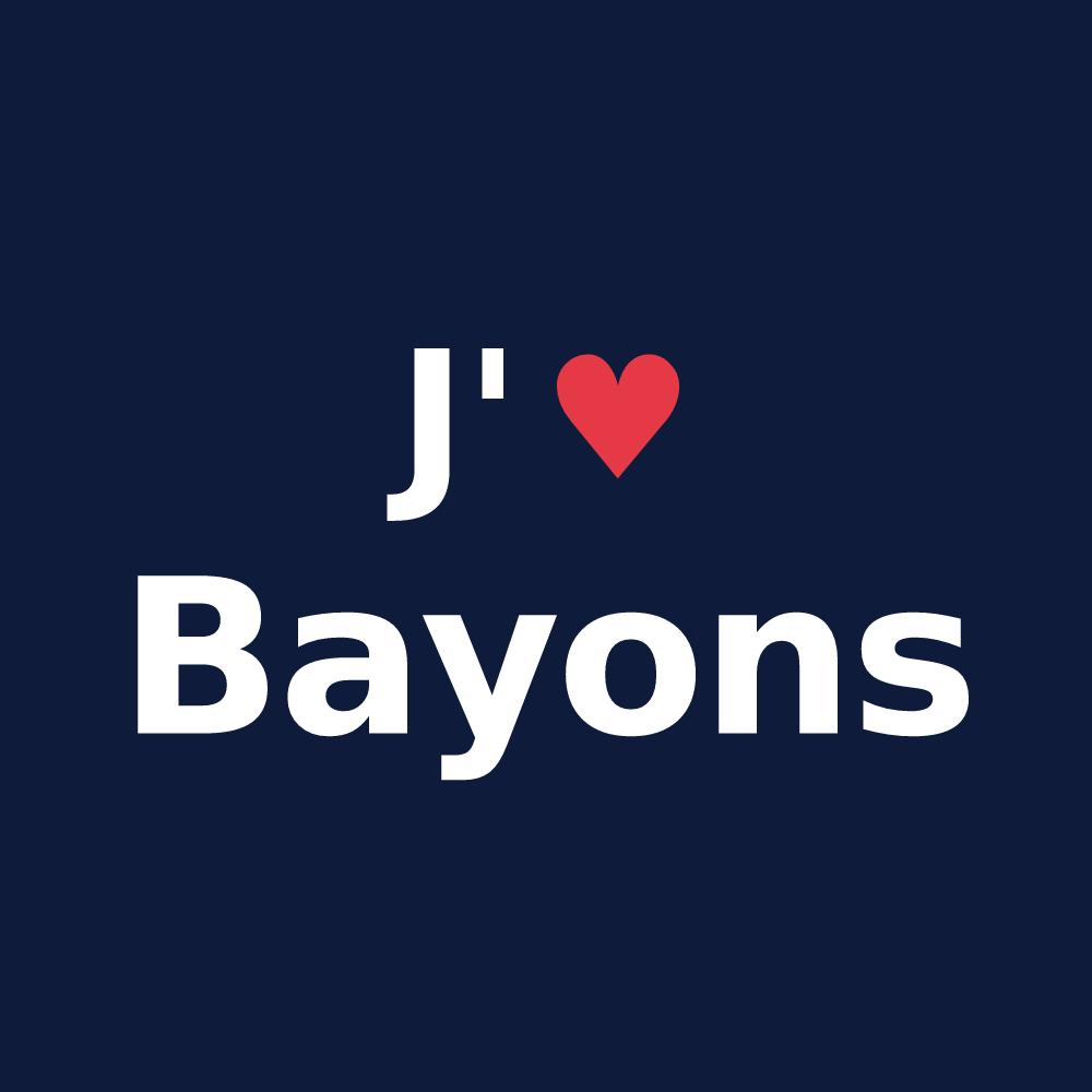 T-shirt personnalisé Bayons — design J'aime Bayons
