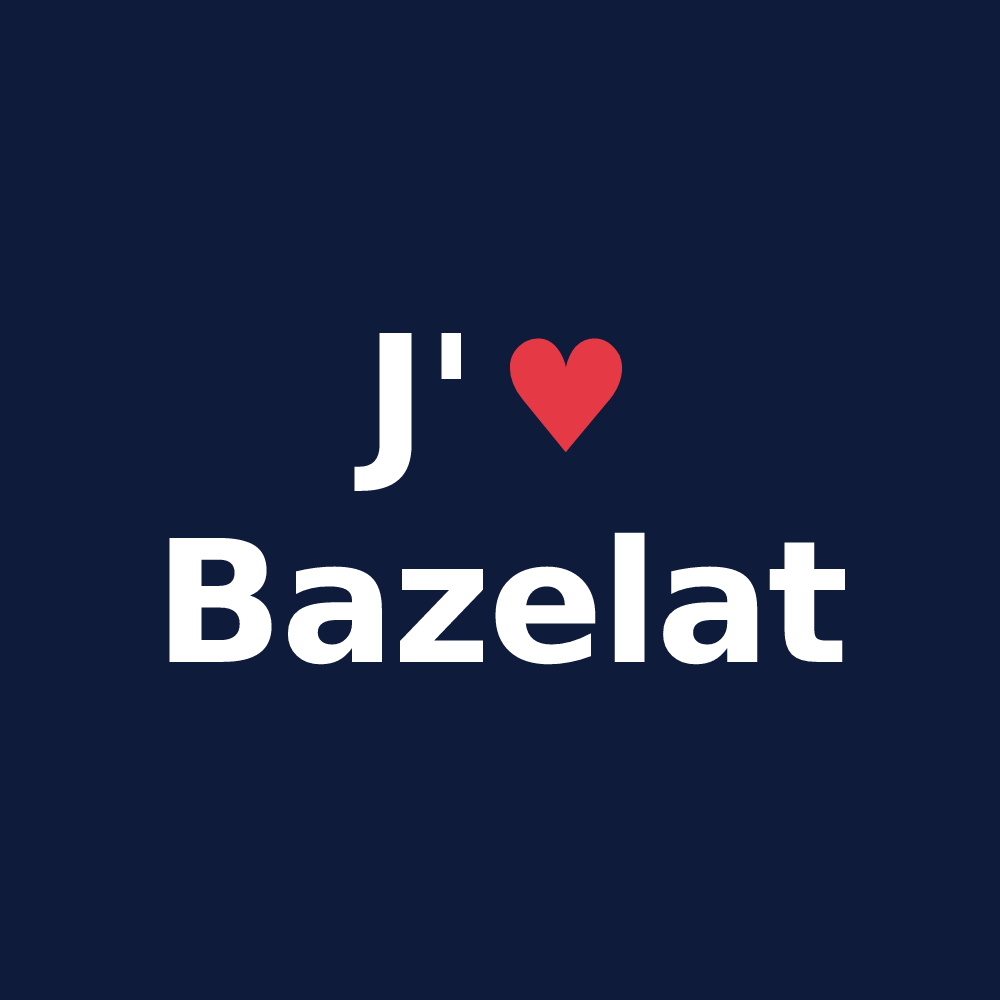 T-shirt personnalisé Bazelat — design J'aime Bazelat