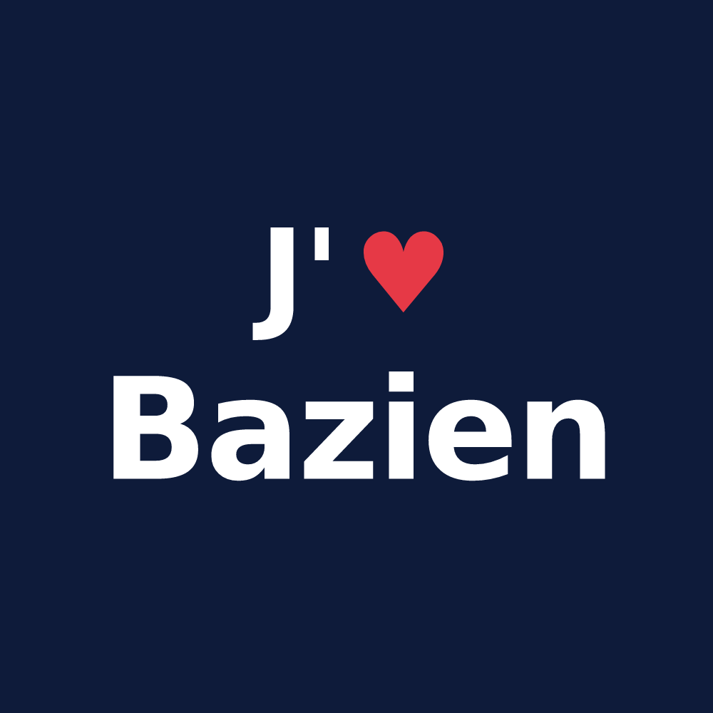 T-shirt personnalisé Bazien — design J'aime Bazien