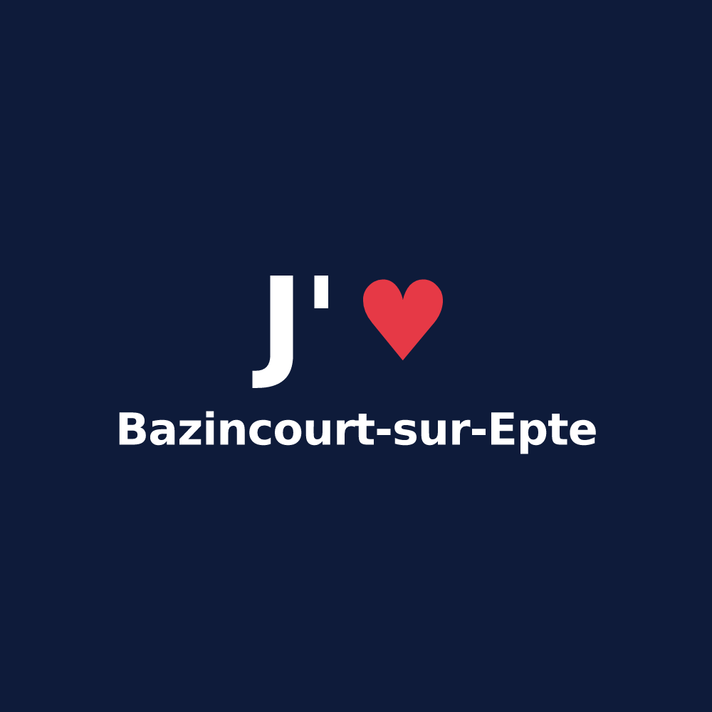 T-shirt personnalisé Bazincourt-sur-Epte — design J'aime Bazincourt-sur-Epte