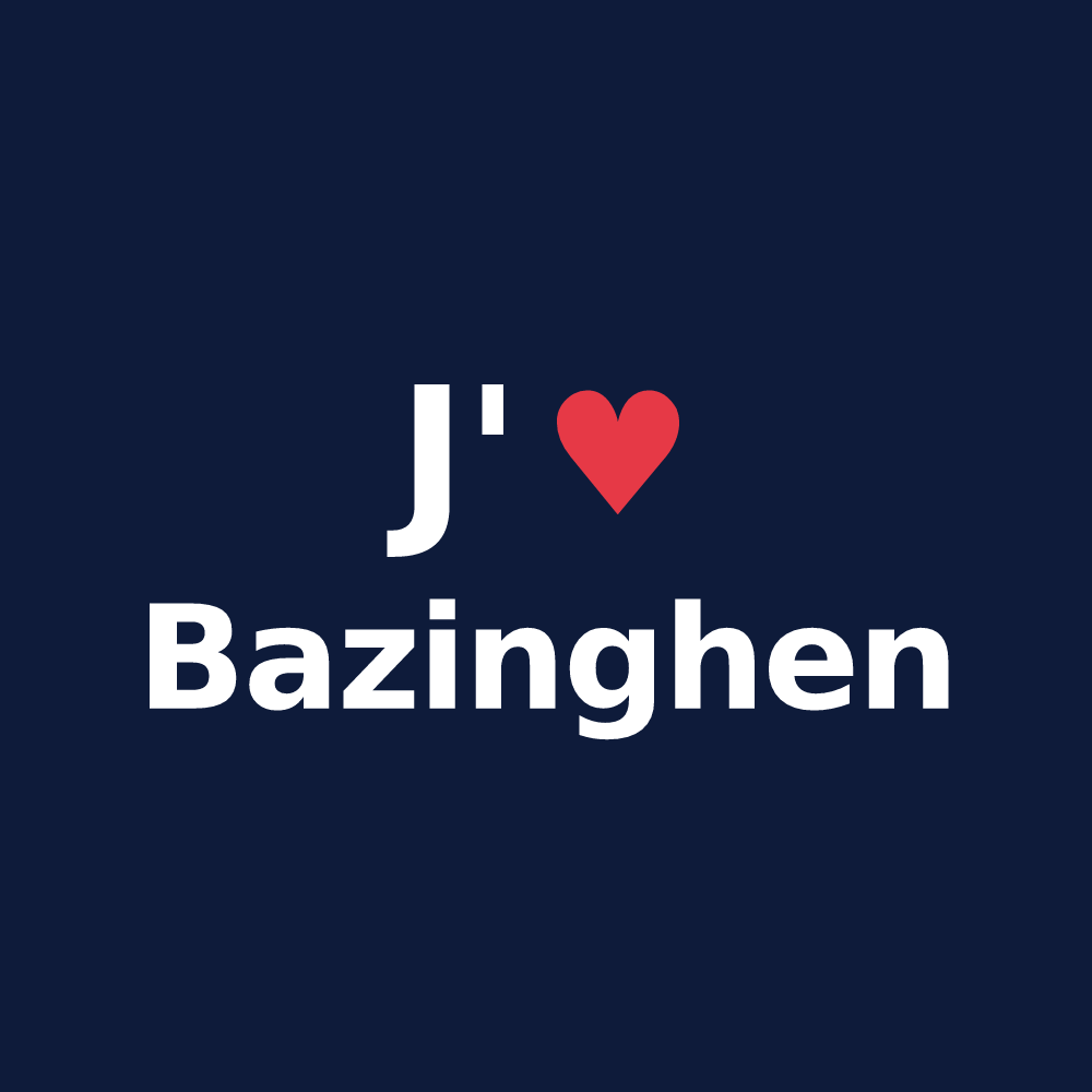 T-shirt personnalisé Bazinghen — design J'aime Bazinghen