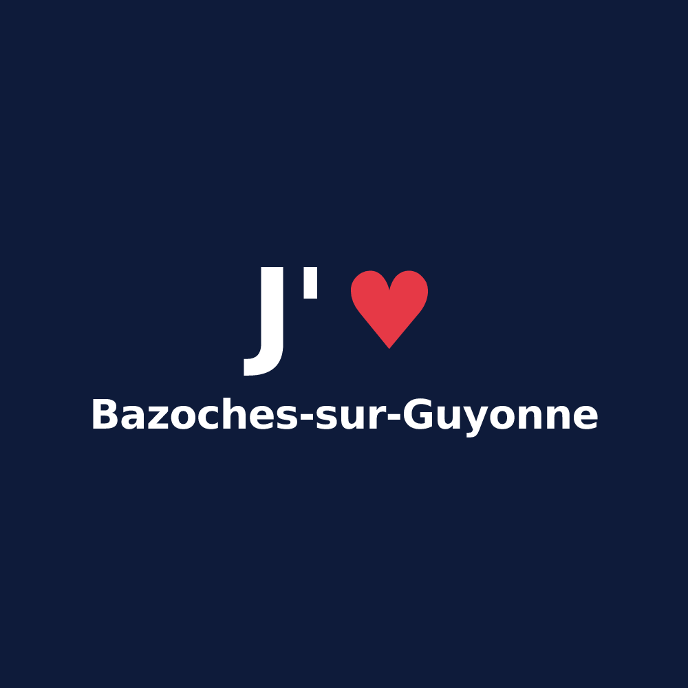 T-shirt personnalisé Bazoches-sur-Guyonne — design J'aime Bazoches-sur-Guyonne