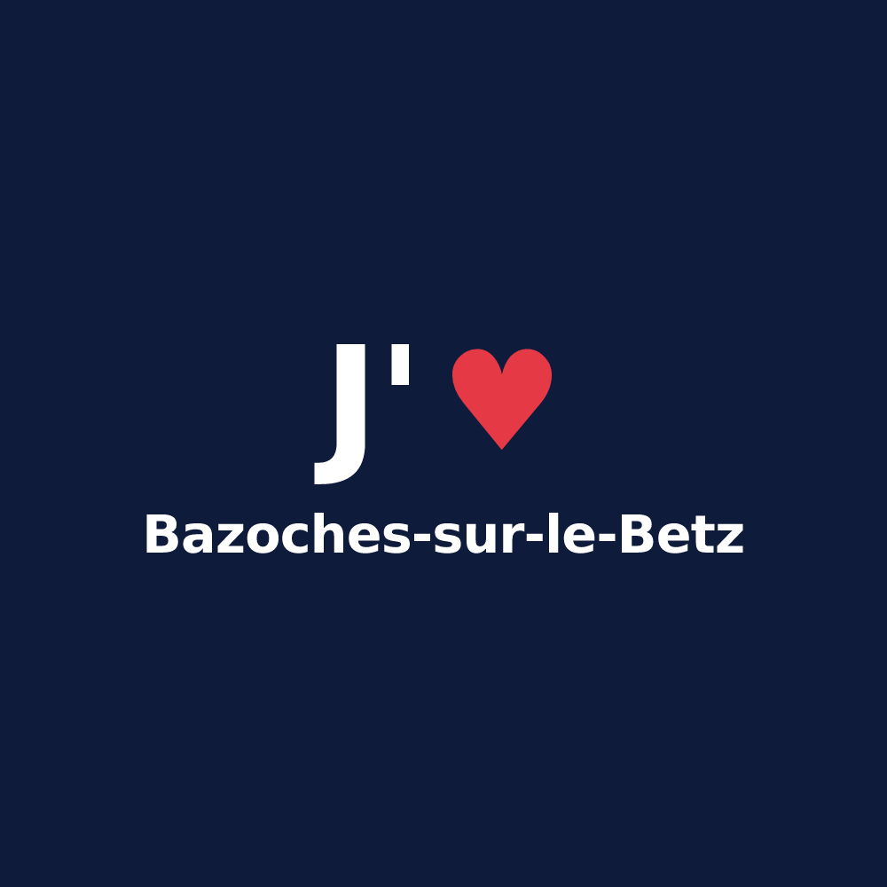 T-shirt personnalisé Bazoches-sur-le-Betz — design J'aime Bazoches-sur-le-Betz