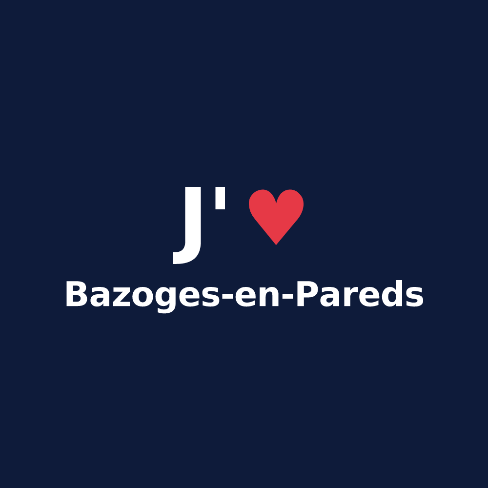 T-shirt personnalisé Bazoges-en-Pareds — design J'aime Bazoges-en-Pareds