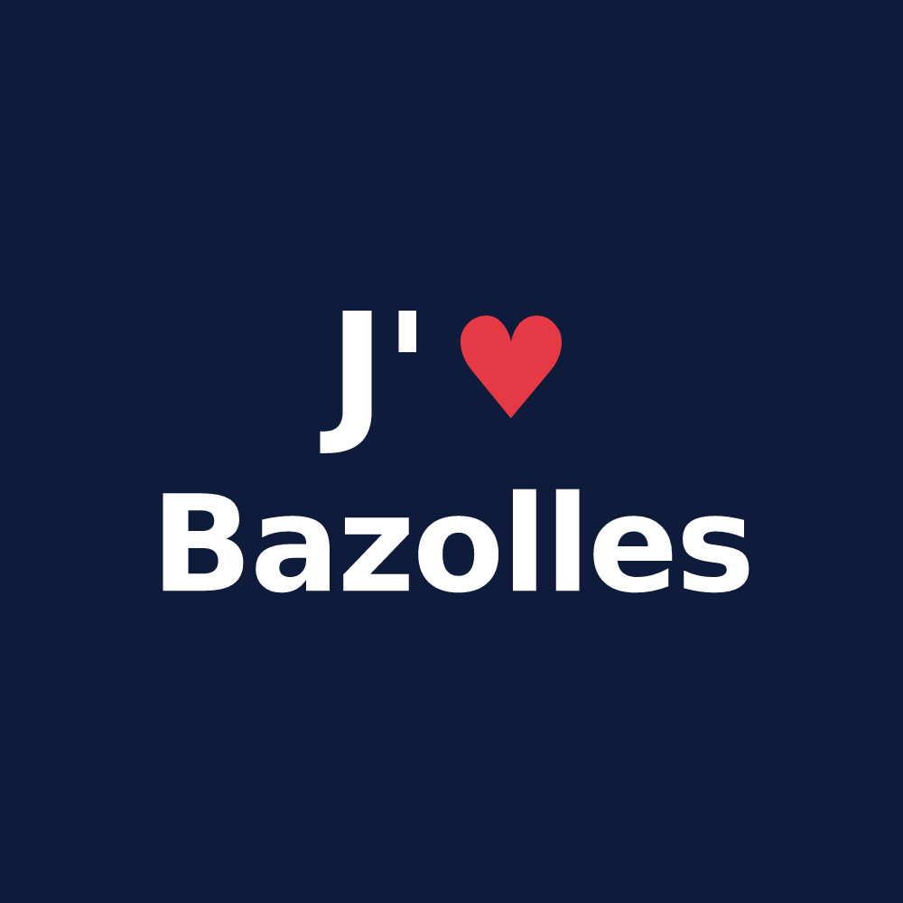 T-shirt personnalisé Bazolles — design J'aime Bazolles