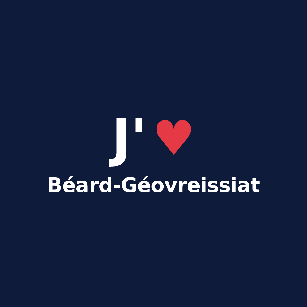 T-shirt personnalisé Béard-Géovreissiat — design « J'aime Béard-Géovreissiat » imprimé sur le t-shirt