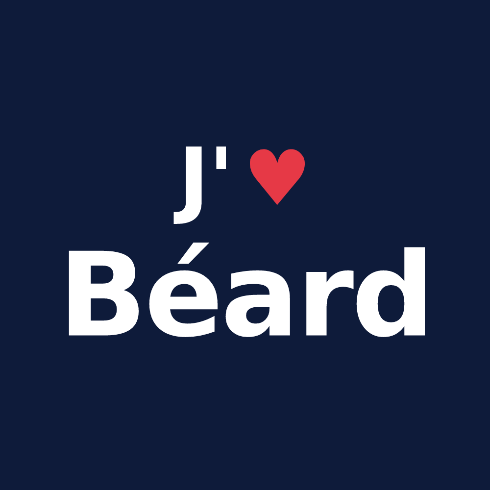 T-shirt personnalisé Béard — design J'aime Béard