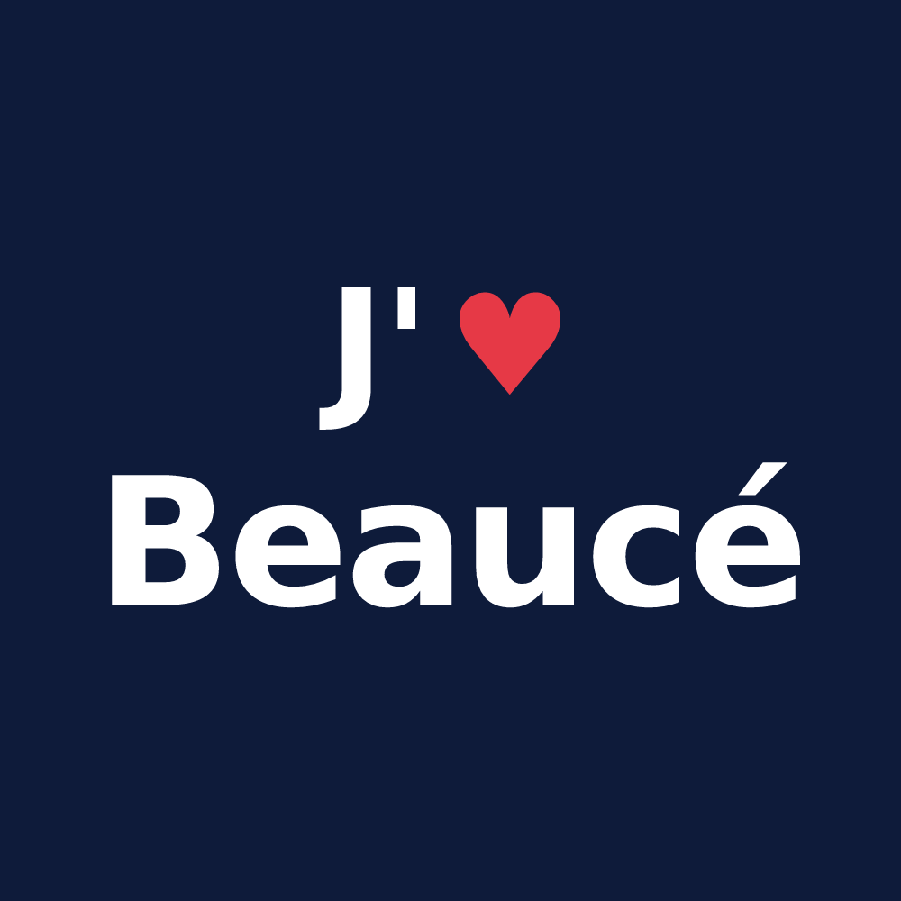 T-shirt personnalisé Beaucé — design J'aime Beaucé