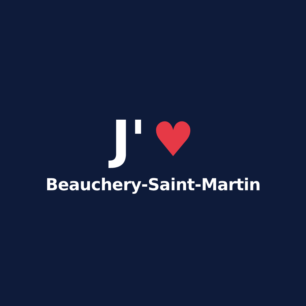 T-shirt personnalisé Beauchery-Saint-Martin — design J'aime Beauchery-Saint-Martin