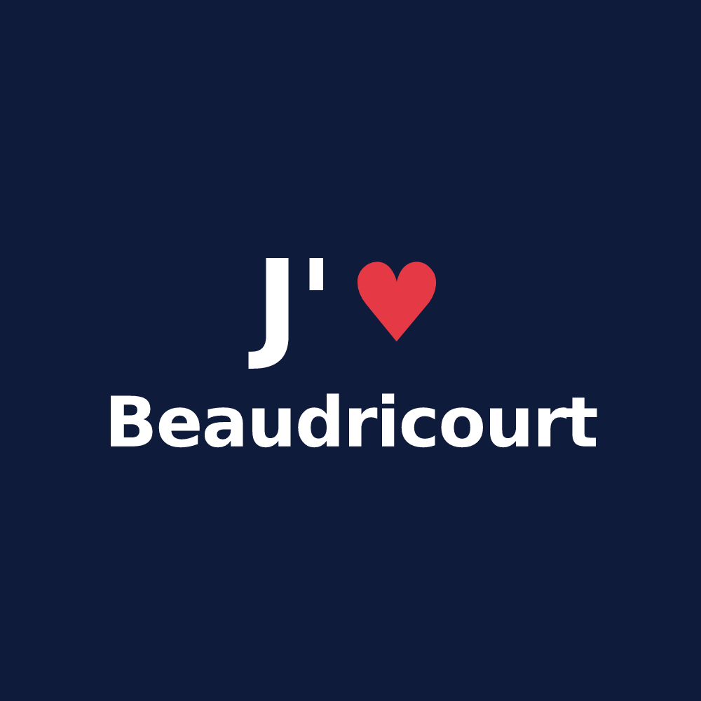 T-shirt personnalisé Beaudricourt — design J'aime Beaudricourt