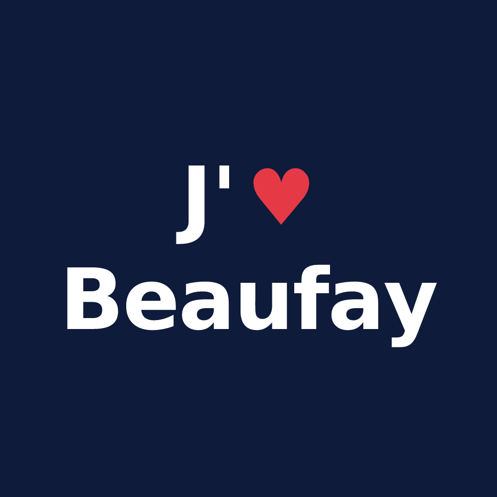 T-shirt personnalisé Beaufay — design J'aime Beaufay