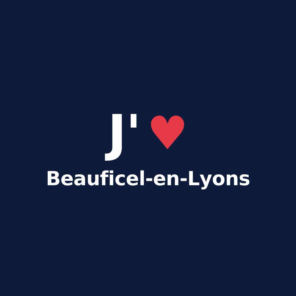 T-shirt personnalisé Beauficel-en-Lyons — design J'aime Beauficel-en-Lyons