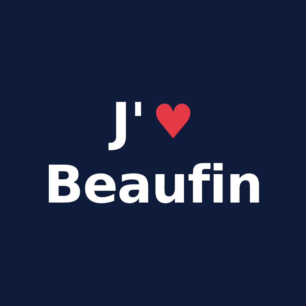 T-shirt personnalisé Beaufin — design J'aime Beaufin