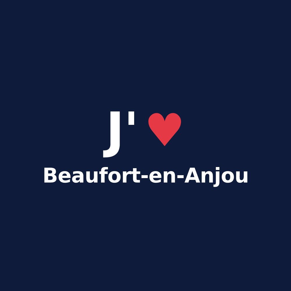 T-shirt personnalisé Beaufort-en-Anjou — design J'aime Beaufort-en-Anjou